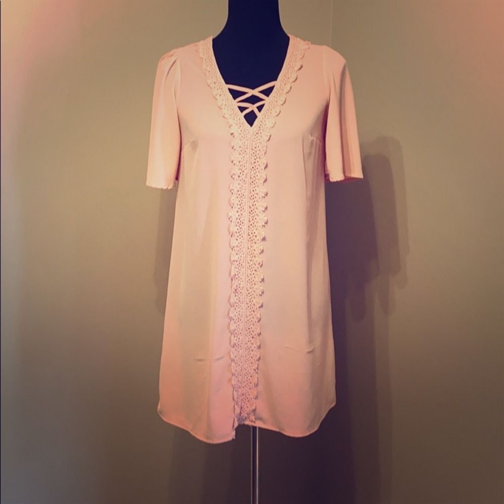 Pink shirt dress/tunic
